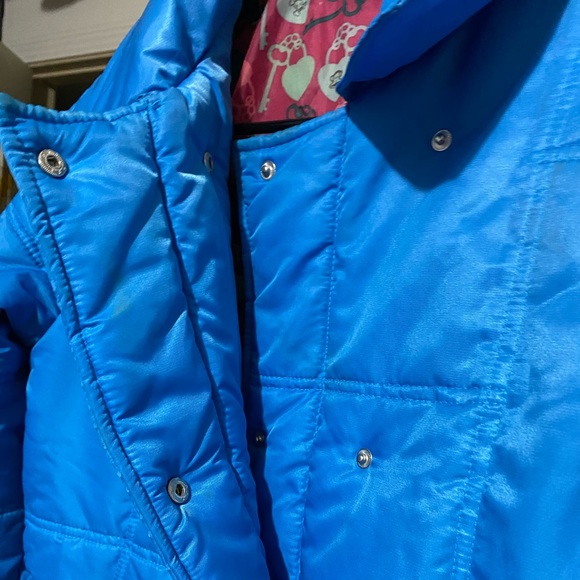Paul Frank Puffer Coat Blue Nylon Women’s Size Medium Retro - Picture 4 of 5